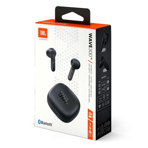 BELAIDĖS AUSINĖS JBL WAVE 300 TWS JUODOS