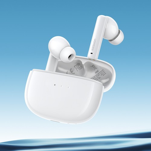 BELAIDĖS AUSINĖS UGREEN WS106 HITUNE T3 ACTIVE NOISE-CANCELLING EARBUDS BALTOS