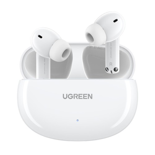 BELAIDĖS AUSINĖS UGREEN WS200 HITUNE T6 ACTIVE NOISE-CANCELLING EARBUDS BALTOS BELAIDĖS AUSINĖS UGREEN WS200 HITUNE T6 ACTIVE NOISE-CANCELLING EARBUDS BALTOS