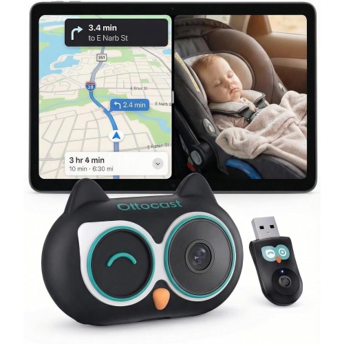BELAIDIS CARPLAY ADAPTERIS SU MOBILIOS AUKLĖS FUNKCIJA OTTOCAST CABIN CARE JUODAS CA520-T