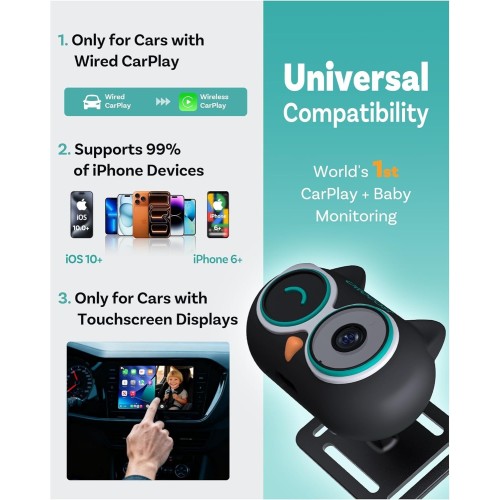 BELAIDIS CARPLAY ADAPTERIS SU MOBILIOS AUKLĖS FUNKCIJA OTTOCAST CABIN CARE JUODAS CA520-T BELAIDIS CARPLAY ADAPTERIS SU MOBILIOS AUKLĖS FUNKCIJA OTTOCAST CABIN CARE JUODAS CA520-T