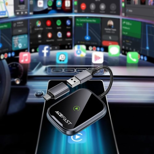 BELAIDIS CARPLAY/ANDROID AUTO ADAPTERIS ACEFAST QC1 JUODAS BELAIDIS CARPLAY/ANDROID AUTO ADAPTERIS ACEFAST QC1 JUODAS
