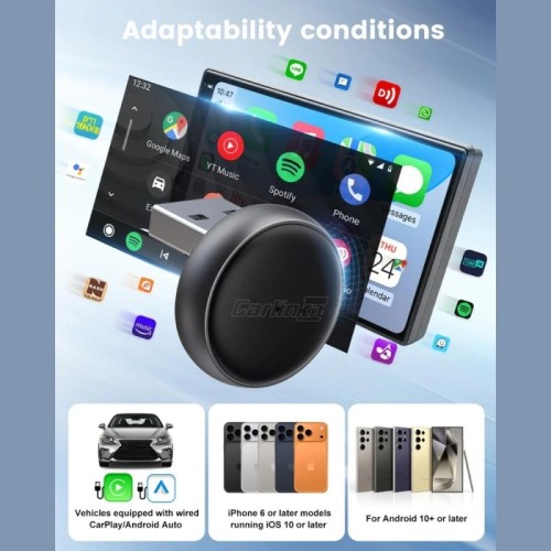 BELAIDIS CARPLAY/ANDROID AUTO ADAPTERIS CARLINKIT MINI ULTRA3 JUODAS BELAIDIS CARPLAY/ANDROID AUTO ADAPTERIS CARLINKIT MINI ULTRA3 JUODAS
