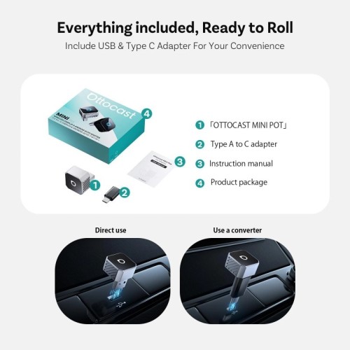 BELAIDIS CARPLAY/ANDROID AUTO ADAPTERIS OTTOCAST MINI CUBE JUODAS CP88-T3 BELAIDIS CARPLAY/ANDROID AUTO ADAPTERIS OTTOCAST MINI CUBE JUODAS CP88-T3