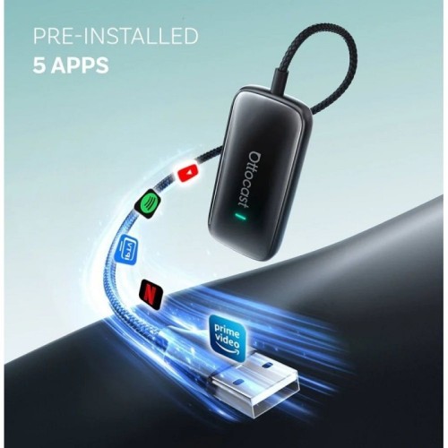 BELAIDIS CARPLAY/ANDROID AUTO ADAPTERIS OTTOCAST PLAY2VIDEO ULTRA JUODAS CA515-T