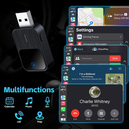 BELAIDIS CARPLAY/ANDROID AUTO ADAPTERIS REACH K2 JUODAS BELAIDIS CARPLAY/ANDROID AUTO ADAPTERIS REACH K2 JUODAS
