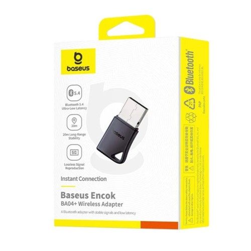 BLUETOOTH ADAPTERIS BASEUS BA04+ BLUETOOTH 5.4 JUODAS A10082600121-00 BLUETOOTH ADAPTERIS BASEUS BA04+ BLUETOOTH 5.4 JUODAS A10082600121-00