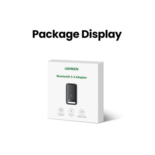 BLUETOOTH ADAPTERIS UGREEN CM591 BLUETOOTH 5.3 JUODAS BLUETOOTH ADAPTERIS UGREEN CM591 BLUETOOTH 5.3 JUODAS