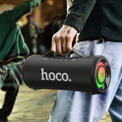 BLUETOOTH NEŠIOJAMAS GARSIAKALBIS HOCO HA10 40W JUODAS