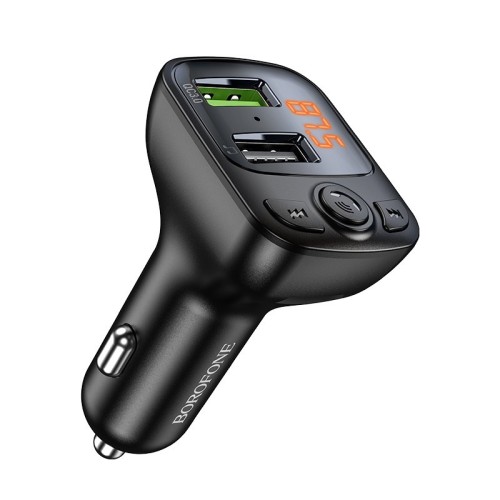 BOROFONE BC41 BLUETOOTH MP3 GROTUVAS/FM BANGŲ MODULIATORIUS (LAISVŲ RANKŲ ĮRANGA, MICROSD, QC3.0 USB-A, USB-A 5V/1A)