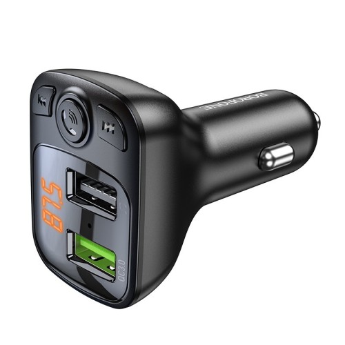 BOROFONE BC41 BLUETOOTH MP3 GROTUVAS/FM BANGŲ MODULIATORIUS (LAISVŲ RANKŲ ĮRANGA, MICROSD, QC3.0 USB-A, USB-A 5V/1A) BOROFONE BC41 BLUETOOTH MP3 GROTUVAS/FM BANGŲ MODULIATORIUS (LAISVŲ RANKŲ ĮRANGA, MICROSD, QC3.0 USB-A, USB-A 5V/1A)