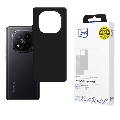 DĖKLAS 3MK MATT CASE XIAOMI REDMI NOTE 15 4G/REDMI NOTE 15 5G JUODAS
