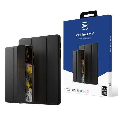 DĖKLAS 3MK SOFT TABLET CASE SAMSUNG X210/X215/X216 TAB A9 PLUS 11.0/X230/X235/X236 TAB A11 PLUS 11.0 JUODAS