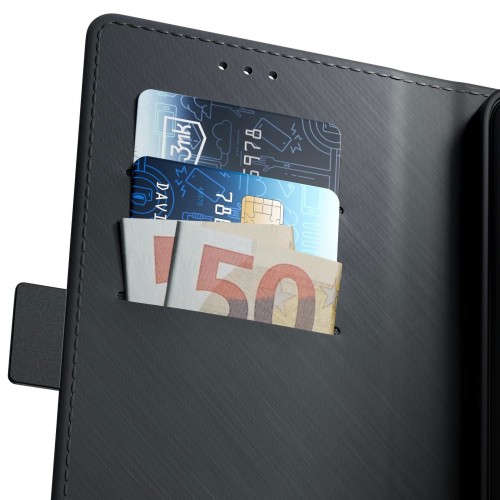 DĖKLAS 3MK WALLET CASE XIAOMI REDMI 15C 4G/5G/POCO C85 4G/5G JUODAS