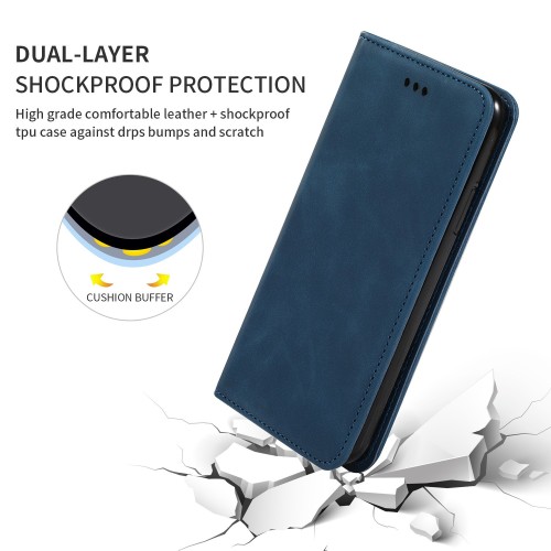 DĖKLAS BUSINESS STYLE XIAOMI REDMI NOTE 13 PRO 4G/POCO M6 PRO 4G TAMSIAI MĖLYNAS