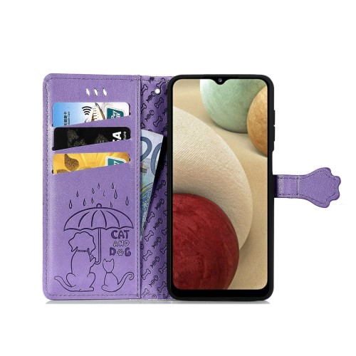 DĖKLAS CAT-DOG SAMSUNG A155 A15 4G/A156 A15 5G VIOLETINIS
