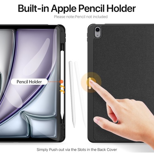 DĖKLAS DUX DUCIS DOMO APPLE IPAD AIR 13 M2/M3/M4 2024/2025/2026 JUODAS