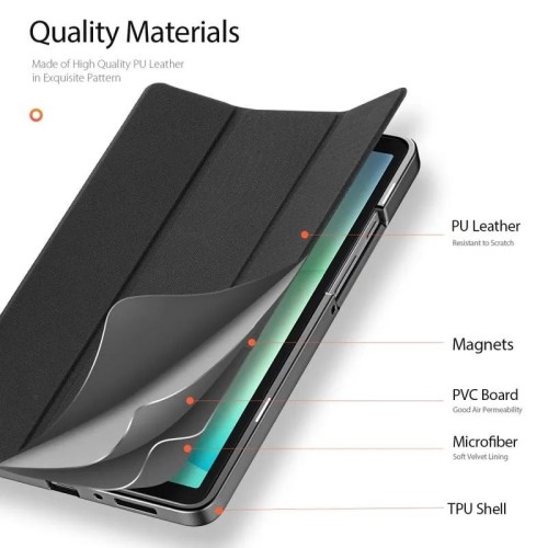 DĖKLAS DUX DUCIS DOMO SAMSUNG X110/X115 TAB A9 8.7/X130/X135 TAB A11 8.7 JUODAS