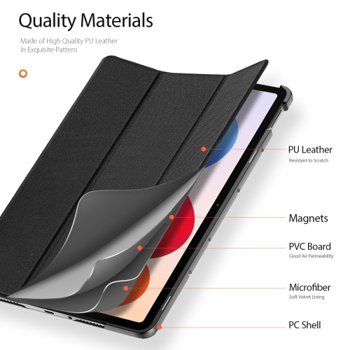 DĖKLAS DUX DUCIS DOMO XIAOMI REDMI PAD PRO 12.1/REDMI PAD 2 PRO 12.1 JUODAS