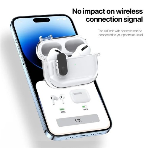 DĖKLAS DUX DUCIS PECL APPLE AIRPODS 1/2 SKAIDRUS