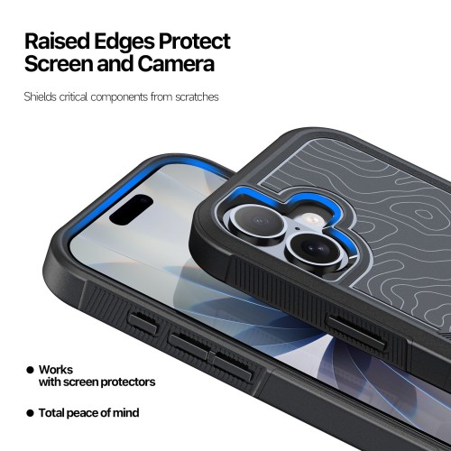 DĖKLAS DUX DUCIS SHLD APPLE IPHONE 17 JUODAS (RHYTHM PATTERN)