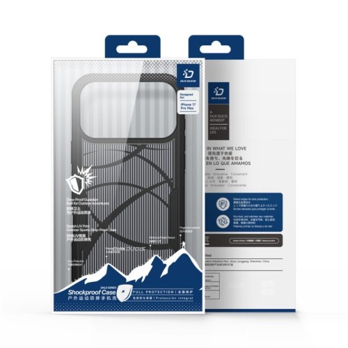 DĖKLAS DUX DUCIS SHLD APPLE IPHONE 17 PRO MAX JUODAS (UMBRA PATTERN) DĖKLAS DUX DUCIS SHLD APPLE IPHONE 17 PRO MAX JUODAS (UMBRA PATTERN)