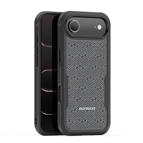 DĖKLAS DUX DUCIS SHLD APPLE IPHONE AIR JUODAS (TRIANGLE PATTERN)