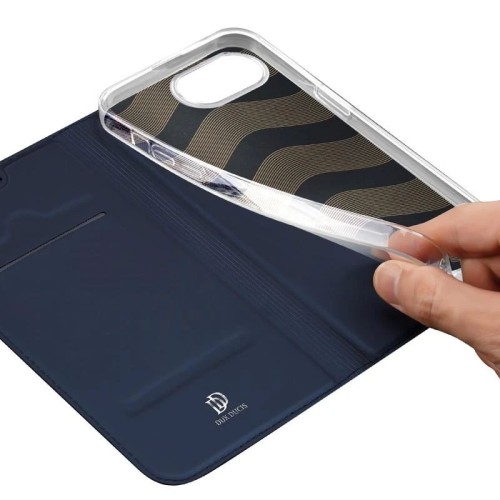 DĖKLAS DUX DUCIS SKIN PRO APPLE IPHONE 16E TAMSIAI MĖLYNAS