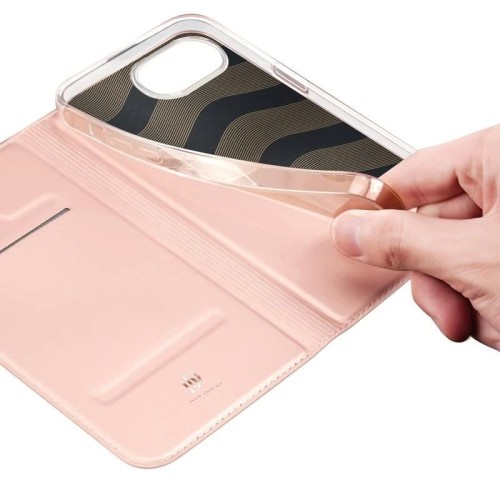 DĖKLAS DUX DUCIS SKIN PRO APPLE IPHONE 16E/17E ROŽINIO AUKSO