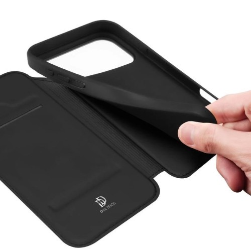 DĖKLAS DUX DUCIS SKIN PRO APPLE IPHONE 17 PRO JUODAS