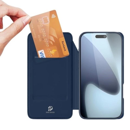 DĖKLAS DUX DUCIS SKIN PRO APPLE IPHONE 17 PRO TAMSIAI MĖLYNAS