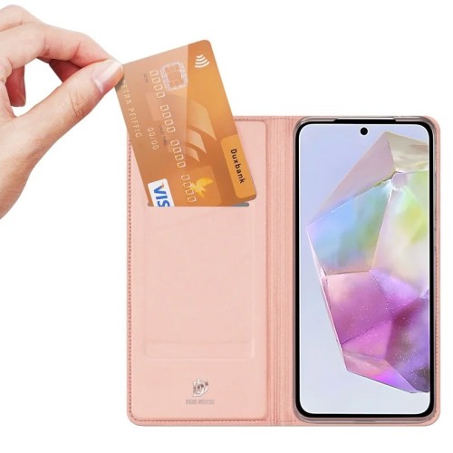 DĖKLAS DUX DUCIS SKIN PRO SAMSUNG A366 A36 5G/A566 A56 5G ROŽINIO AUKSO