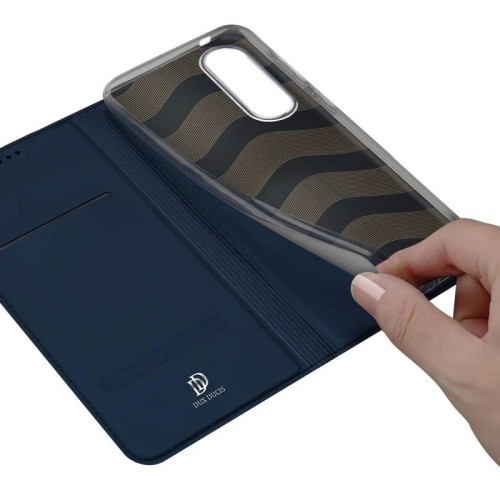 DĖKLAS DUX DUCIS SKIN PRO SAMSUNG S937 S25 EDGE TAMSIAI MĖLYNAS