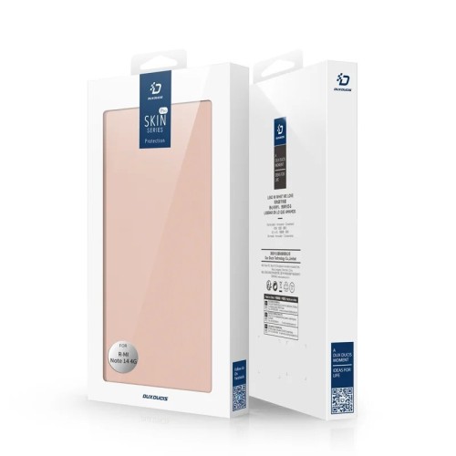 DĖKLAS DUX DUCIS SKIN PRO XIAOMI REDMI NOTE 14 4G ROŽINIO AUKSO