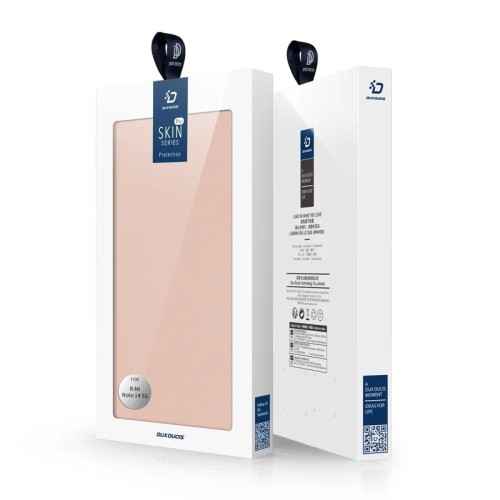 DĖKLAS DUX DUCIS SKIN PRO XIAOMI REDMI NOTE 14 5G ROŽINIO AUKSO