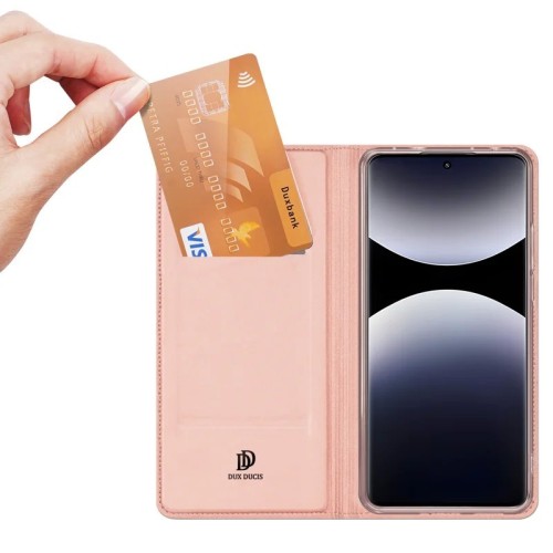 DĖKLAS DUX DUCIS SKIN PRO XIAOMI REDMI NOTE 14 PRO 4G ROŽINIO AUKSO