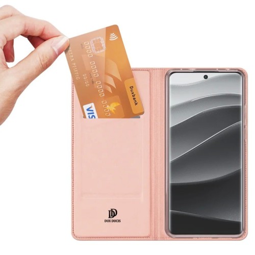 DĖKLAS DUX DUCIS SKIN PRO XIAOMI REDMI NOTE 14 PRO 5G/POCO X7 ROŽINIO AUKSO