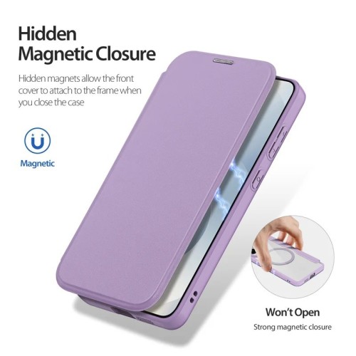DĖKLAS DUX DUCIS SKIN X PRO SKIRTAS SAMSUNG S937 S25 EDGE VIOLETINIS
