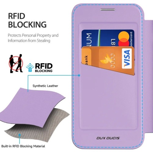 DĖKLAS DUX DUCIS SKIN X PRO SKIRTAS SAMSUNG S937 S25 EDGE VIOLETINIS