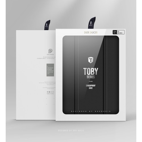 DĖKLAS DUX DUCIS TOBY SAMSUNG X200/X205 TAB A8 10.5 2021 JUODAS