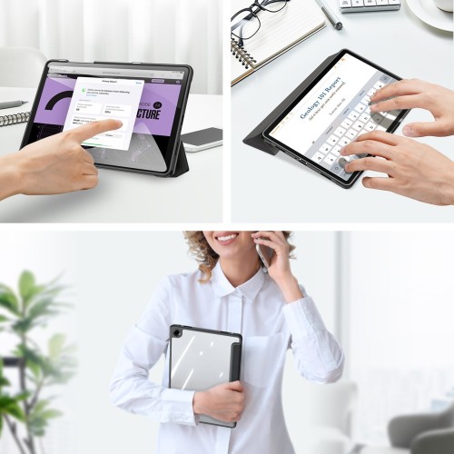 DĖKLAS DUX DUCIS TOBY SAMSUNG X210/X215/X216 TAB A9 PLUS 11.0/X230/X235/X236 TAB A11 PLUS 11.0 JUODAS