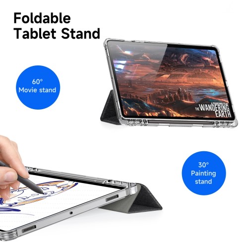 DĖKLAS DUX DUCIS UNID SAMSUNG X710/X716 TAB S9/X510/X516 TAB S9 FE JUODAS