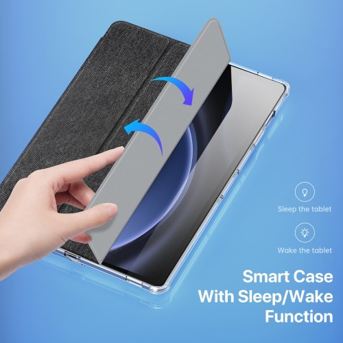 DĖKLAS DUX DUCIS UNID SAMSUNG X710/X716 TAB S9/X510/X516 TAB S9 FE JUODAS