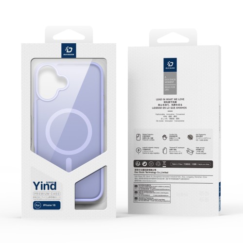 DĖKLAS DUX DUCIS YIND APPLE IPHONE 16 VIOLETINIS DĖKLAS DUX DUCIS YIND APPLE IPHONE 16 VIOLETINIS