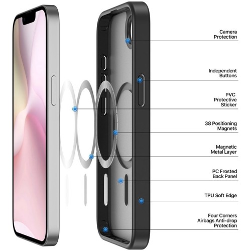 DĖKLAS DUX DUCIS YIND APPLE IPHONE 16E/17E JUODAS