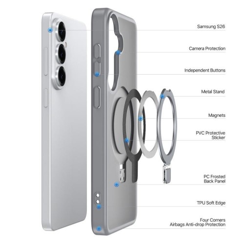 DĖKLAS DUX DUCIS YIND MAGNETIC STAND SAMSUNG S942 S26 PILKAS DĖKLAS DUX DUCIS YIND MAGNETIC STAND SAMSUNG S942 S26 PILKAS