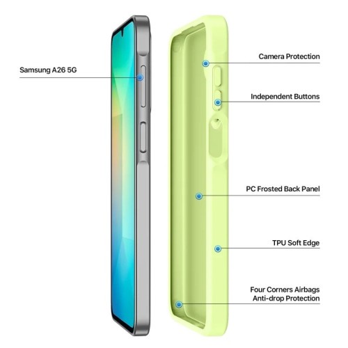 DĖKLAS DUX DUCIS YIND SKIRTAS SAMSUNG A266 A26 5G ŽALIAS DĖKLAS DUX DUCIS YIND SKIRTAS SAMSUNG A266 A26 5G ŽALIAS