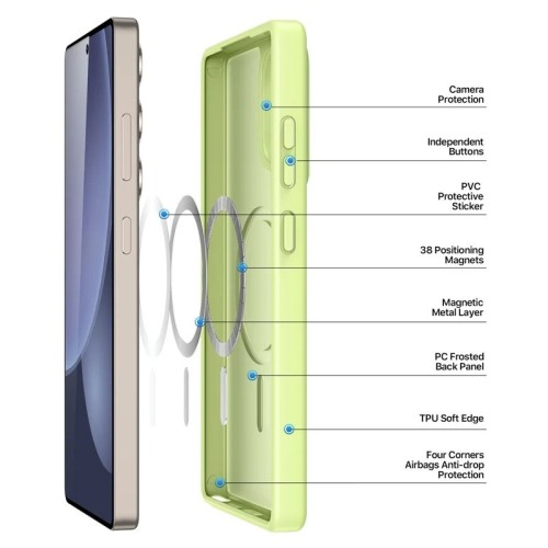 DĖKLAS DUX DUCIS YIND SKIRTAS SAMSUNG S938 S25 ULTRA ŽALIAS
