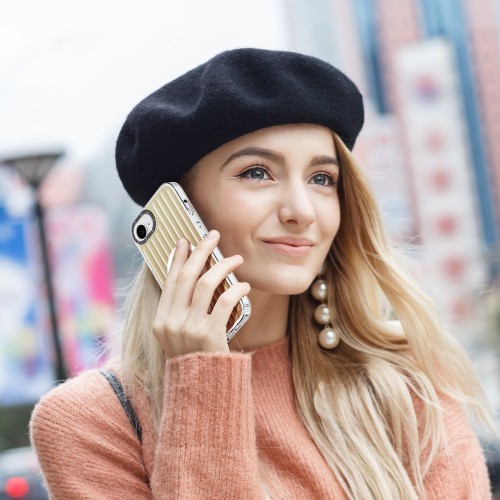 DĖKLAS DUX DUCIS ZEST APPLE IPHONE 16E/17E GRADIENT DESERT GOLD