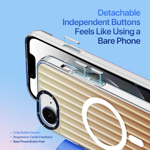 DĖKLAS DUX DUCIS ZEST APPLE IPHONE 16E/17E GRADIENT DESERT GOLD